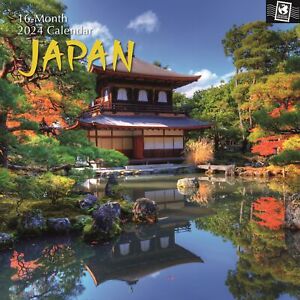 2024 Square Wall Calendar, Japan, 16-Month Passport Collection Theme 12x12