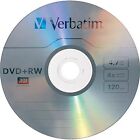 5 Verbatim Blank DVD+RW 4x Logo Branded 4.7GB Rewritable DVD Disc