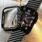 Carbon Fiber Strap Watch Band Case For Apple iWatch Series 9 8 7 6 5 4 3 2 1 SE