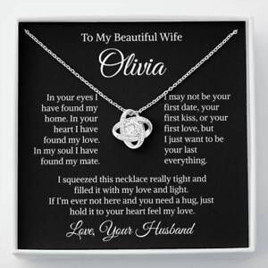 To My Beautiful Wife Necklace, Gift From Husband, Anniversary Jewelry Gifts Wife