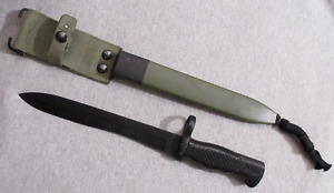 vintage Toledo E137716C military bayonet fixed blade knife & sheath lot S