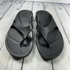 OOFOS OOriginal Recovery Sandals Unisex Slip On Black Size M 10 W 12