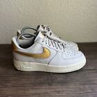 Nike Air Force 1 Low Vast Grey Metallic Gold Shoes Womens Size 8 AR0642-001
