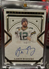 2020 Aaron Rodgers National Treasures Personalized On CARD Auto /5 GOLD Packers