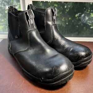 Danner Men's 11.5D Black Leather/Fabric Lookout Station Office Work Boots *Flaw*