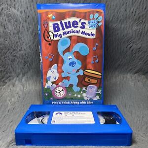 Blues Clues: Blues Big Musical Movie VHS 2000 Nickelodeon Paramount Blue Tape