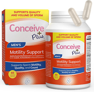 CONCEIVE plus Motility Boost for Men - Sperm Count Booster with Zinc, Ginseng, Q
