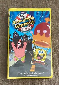 The SPONGEBOB SQUAREPANTS Movie 2005 VHS Yellow Clamshell Case Nickelodeon Nick