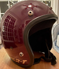 Helmet Bell SHCA DOT RT Biker Motorcycle Maroon w Stripes 7 1/4 in 58cm 1983