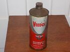 Vintage Veedol Outboard Motor Oil Metal Cone Top Empty 1 Quart Can