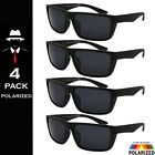 Polarized Sunglasses 4 Pack Sport Sunglasses OG Black Frame Sport Polar New