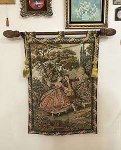 vintage french tapestry wall hanging