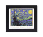 Starry Night in Town Vincent Van Gogh Wall Picture Black Framed
