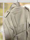 Burberry Womens Trench Coat Nova Check Classic Beige Belted Pocket Medium 8