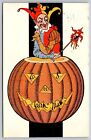 Postcard Halloween Jester Jol *A368