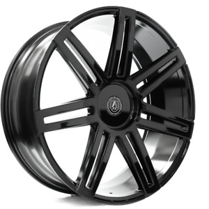 26 inch 26x10 Axe EX26 GLOSS BLACK wheels rims 6x5.5 6x139.7 +28