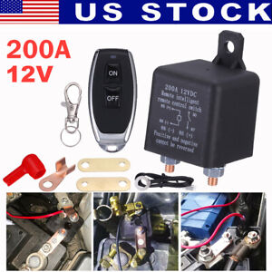 Remote Control 12V Car Battery Isolator Disconnect Cut Off Switch Master Switch