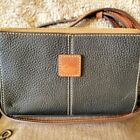 Dooney & Bourke Janine Crossbody Clutch Bag Brown Pebbled Leather