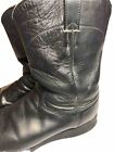 Justin Leather Boots Mens 11D 11 D With Black rubber  sole Cowboy Boots 11D