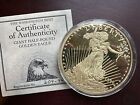 1996 Washington Mint Giant Half Pound  8ozGolden Eagle .999 Silver Gold over lay