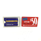 VTG BlockBuster Video Membership Card 1996 VHS rental + Used Gift Card No Value