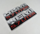 Ram HEMI 5.7 LITER Emblems 13-18 Front Fender Badges Dodge Nameplate Logo Symbol