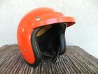 Vintage Bell Toptex 7 1/8 Orange Motorcycle Helmet~Original Visor