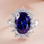7Carat Tanzanite Gemstone Ring Engagement Promise Ring for Women Sterling Silver
