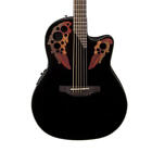 Ovation CE44-5 Celebrity Elite Mid-Depth Acoustic-Electric Guitar, Black