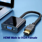 1080P HDMI Male to VGA Female Video Adapter Cable Converter Chipset Built-in
