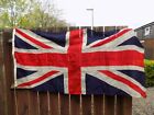New ListingVintage British Union Jack Flag Panel Sewn Linen Cotton Cloth Large 71x35” 2yrds