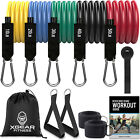11Pcs Resistance Bands Set Home Workout Exercise Yoga Crossfit Fitness Training