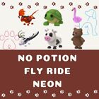 Mega Neon Fly Ride No Potion MFR NFR FR 🎉🌈 Adopt my good pet with Me