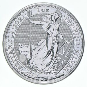 Better Date 2021 Great Britain 2 Pounds 1 Oz. Silver Britannia World Coin *504