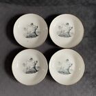 19th Century Georgian Soft Paste Porcelain Maternal Scenes Saucers Bowls