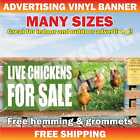 LIVE CHICKENS FOR SALE Advertising Banner Vinyl Mesh Sign Flag Farmers Eggs Farm