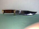 Edgeland knives Bowie knife 15” Buffalo horn Leather Sheath Fixed Blade Knife