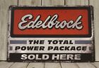 Edelbrock Racing Cylinder Heads Tin Sign Metal Garage Man Cave Mechanic