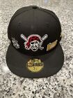 Black New Era 59Fifty Pittsburgh Pirates Hat Identity 7 3/8 New 1887 Patch