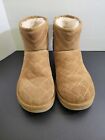 UGG Arden Quilted Classic Mini Sheepskin Chestnut Brown Boots Womens Size 9