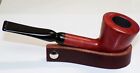 RETIREMENT SALE!  Leather Pipe Stand Red Brown Real Leather .75