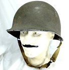 WW2 US Army M1 Helmet Front Seam Swivel Bail Rare Seamen Liner