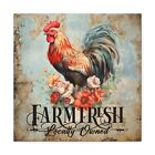 Farm Fresh Locally Owned Floral Rooster Canvas Gallery Wraps