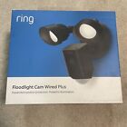 Ring Floodlight Cam Wired Plus Outdoor Wired Full HD Surveillance Camera - Black
