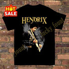 Jimi Hendrix Guitar Music Black T-shirt H61456