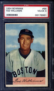 1954 Bowman #66 Ted Williams (HOF) PSA 4 Baseball Card