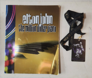 ELTON JOHN The Million Dollar Piano Las Vegas Concert Program w/Stub & VIP Pass