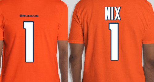 Bo Nix Jersey shirt Broncos shirt t-shirt fan gear