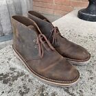 Clark's Bushacre 2 Chukka Brown Beeswax Leather Ankle Boots Men’s Size 13 M!!!