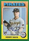 Henry Davis 2024 Topps Heritage  REAL ONE On Card AUTO RC! #ROAHD PIRATES Rookie